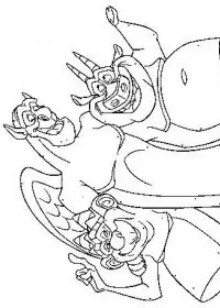 Fisă de colorat cu Cocosatul de la notre dame de colorat p05