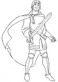 Fisă de colorat cu Cocosatul de la notre dame de colorat p07