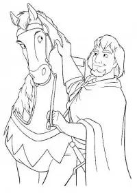 Fisă de colorat cu Cocosatul de la notre dame de colorat p18