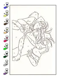 Fisă de colorat cu Cocosatul de la notre dame de colorat p21