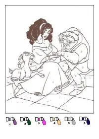 Fisă de colorat cu Cocosatul de la notre dame de colorat p22