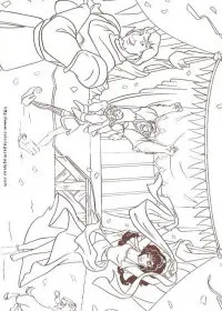 Fisă de colorat cu Cocosatul de la notre dame de colorat p24