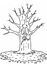 Fisă de colorat cu Copaci de colorat p02