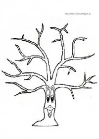 Fisă de colorat cu Copaci de colorat p17