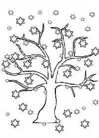 Fisă de colorat cu Copaci de colorat p18
