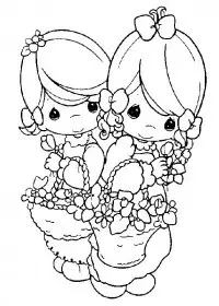 Fisă de colorat cu Copii de colorat p14