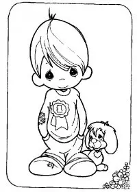 Fisă de colorat cu Copii de colorat p17