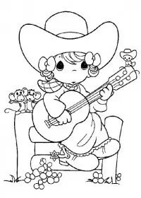 Fisă de colorat cu Copii de colorat p28