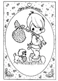 Fisă de colorat cu Copii de colorat p41