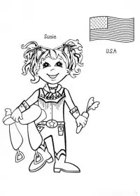 Fisă de colorat cu Copii de pretutindeni de colorat p06