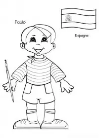 Fisă de colorat cu Copii de pretutindeni de colorat p09