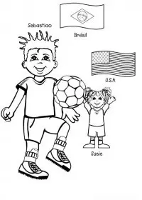 Fisă de colorat cu Copii de pretutindeni de colorat p10