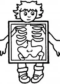 Fisă de colorat cu Corpul uman de colorat p20