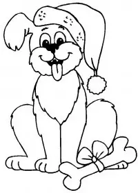 Fisă de colorat cu Craciun animale de colorat p03