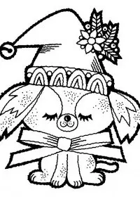 Fisă de colorat cu Craciun animale de colorat p05