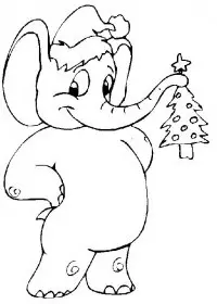 Fisă de colorat cu Craciun animale de colorat p06