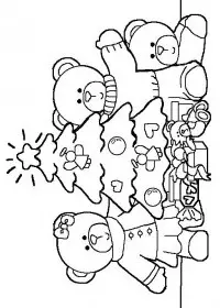 Fisă de colorat cu Craciun animale de colorat p07