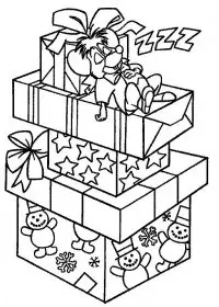 Fisă de colorat cu Craciun animale de colorat p11