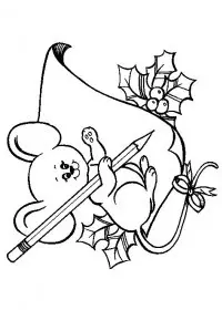 Fisă de colorat cu Craciun animale de colorat p13