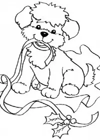 Fisă de colorat cu Craciun animale de colorat p17