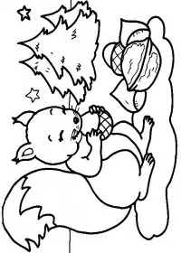 Fisă de colorat cu Craciun animale de colorat p19