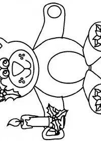 Fisă de colorat cu Craciun animale de colorat p21