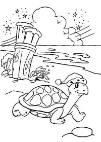 Fisă de colorat cu Craciun animale de colorat p22