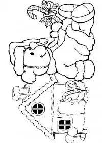 Fisă de colorat cu Craciun cadouri de colorat p03