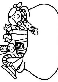 Fisă de colorat cu Craciun cadouri de colorat p04