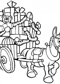 Fisă de colorat cu Craciun cadouri de colorat p06