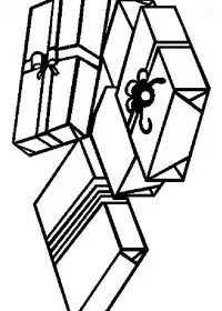 Fisă de colorat cu Craciun cadouri de colorat p09