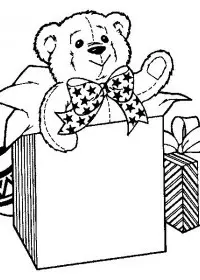 Fisă de colorat cu Craciun cadouri de colorat p10