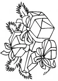 Fisă de colorat cu Craciun cadouri de colorat p12