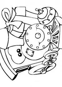 Fisă de colorat cu Craciun cadouri de colorat p14