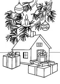 Fisă de colorat cu Craciun cadouri de colorat p15