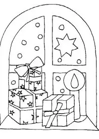 Fisă de colorat cu Craciun cadouri de colorat p19
