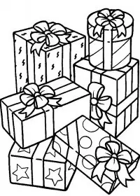 Fisă de colorat cu Craciun cadouri de colorat p21