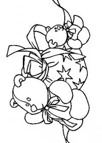 Fisă de colorat cu Craciun cadouri de colorat p22