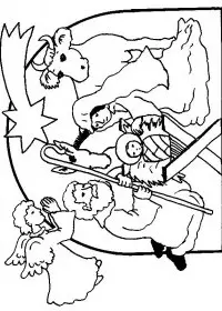 Fisă de colorat cu Craciun cei trei magi de colorat p02