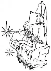 Fisă de colorat cu Craciun cei trei magi de colorat p04