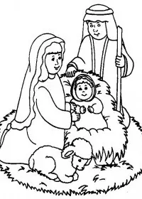 Fisă de colorat cu Craciun cei trei magi de colorat p06