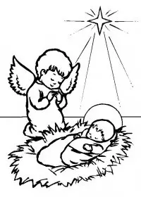 Fisă de colorat cu Craciun cei trei magi de colorat p07