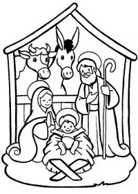 Fisă de colorat cu Craciun cei trei magi de colorat p08