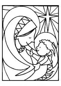 Fisă de colorat cu Craciun cei trei magi de colorat p18