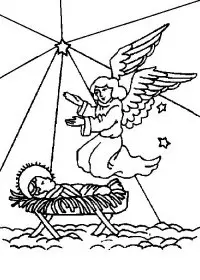 Fisă de colorat cu Craciun cei trei magi de colorat p20