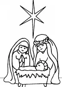 Fisă de colorat cu Craciun cei trei magi de colorat p24