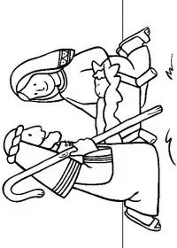 Fisă de colorat cu Craciun cei trei magi de colorat p25