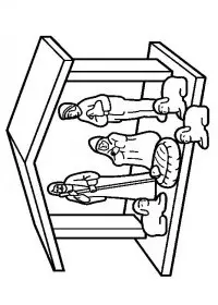 Fisă de colorat cu Craciun cei trei magi de colorat p33