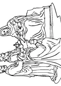 Fisă de colorat cu Craciun cei trei magi de colorat p34