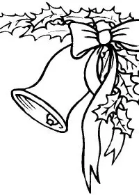 Fisă de colorat cu Craciun clopotei de colorat p05